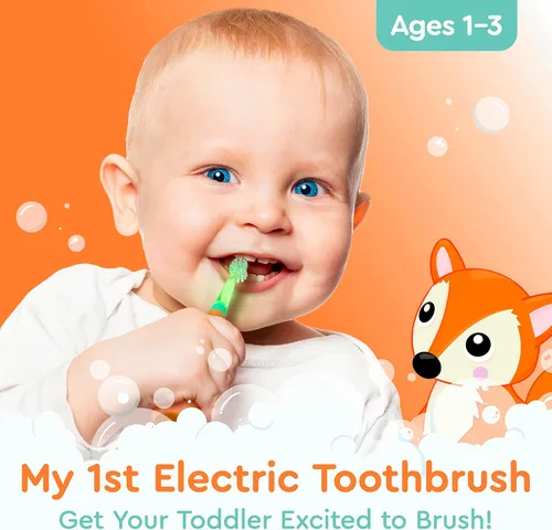 Miniatura 2 de Brusheez cepillo de dientes sónico para niños pequeños - cepillo de dientes seguro y suave para edades 1-3 con temporizador de 2 minutos iluminado