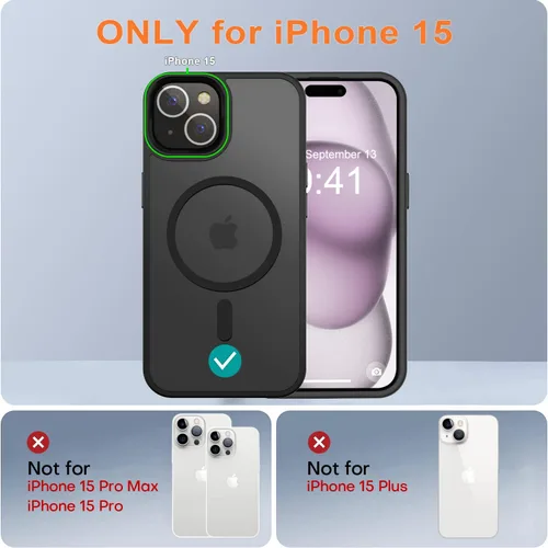 Miniatura 184 de Fuerte magnético para iPhone 11, compatible con Magsafe, [resistente a caídas de 13 pies] Funda trasera translúcida mate con sensación de piel