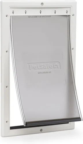 Puerta para mascotas PetSafe de plástico - Fácil instalación para puertas de madera, PVC, metal y paneladas - Marco de plástico resistente a la