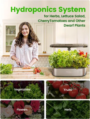 Miniatura 8 de Sistema de cultivo hidropónico LetPot LPH-SE, kit de jardín de hierbas inteligente de 12 cápsulas para interior, jardín interior, controlado por APP