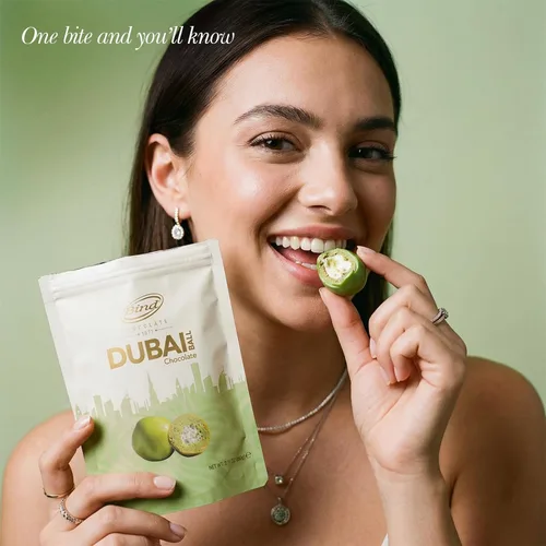 Miniatura 3 de Life Plus Style Gourmet Bind Dubai Pistachio Kunafa Bolas de chocolate rellenas con cremoso pistacho chocolate con leche caramelo crujiente arroz