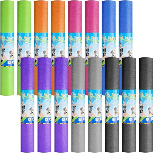 Miniatura 8 de Alfombrilla de yoga de 0.118 pulgadas de grosor a granel, antideslizante para ejercicio, entrenamiento, fitness, para mujeres y hombres, gimnasio