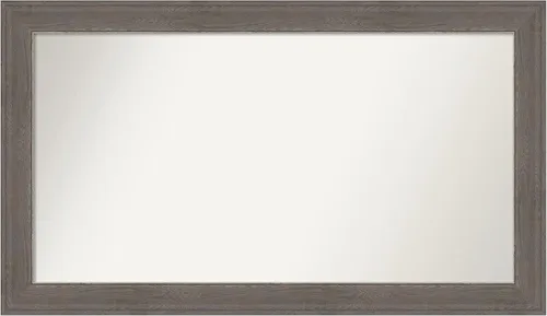 Miniatura 534 de Amanti Art Espejo de pared personalizado no biselado (24.5 x 24.5 pulgadas), marco gris marrón alta, varios tamaños personalizados, espejo de baño