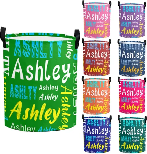 Miniatura 11 de Cesta de lavandería personalizada con nombre, cesta de lavandería plegable con asa para baño, sala de estar, dormitorio Color: 13