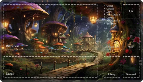 Miniatura 103 de Alfombra de juego con zonas para juego de cartas MTG, alfombras de juego de mesa, alfombras de juego de mesa de Magic, 61x35.5 cm, alfombra de juego