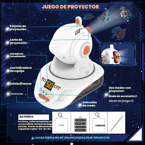 Miniatura 6 de Juego de 2 Pistolas de Etiqueta Láser con Proyector, Juego de Disparos Lazer para Niños, Adolescentes y Adultos con Pantalla de Puntuación LED