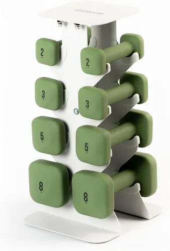 Miniatura 56 de WeGym SafeGrip Square Dumbbells with Anti Slip Handles, Aesthetic Free Weights for Home Workouts, Stable Design Prevents Rolling during Floor