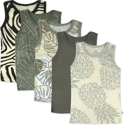 Miniatura 55 de HonestBaby Camisetas musculares sin mangas 100% algodón orgánico para bebés y niños pequeños, niñas