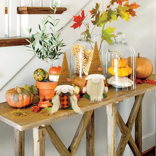 Miniatura 9 de Decoraciones de Acción de Gracias para el hogar - Decoración de otoño - Linda muñeca de felpa de gnomos de Acción de Gracias para oficina