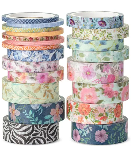 Miniatura 29 de Mr. Pen - Juego de cintas Washi de cuadrícula, 7 rollos, 0.6 pulgadas, cinta washi para diario, cinta decorativa, cinta de diario, cinta
