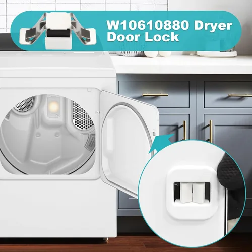 Miniatura 6 de WPW10610880 W10610880 - Reemplazo de cerradura de puerta de secadora para secadoras Whirlpool Maytag, reemplaza W10610880 W10529190 W10696503