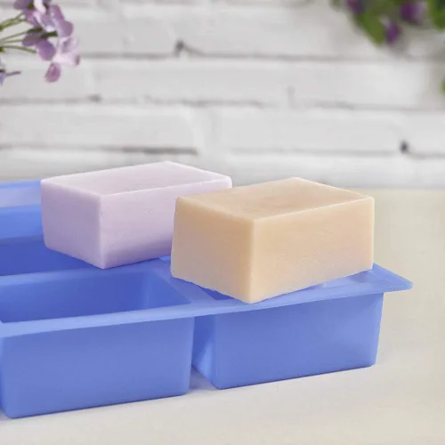 Miniatura 5 de Molde de jabón de silicona rectangular grueso de 4 onzas, molde de jabón de 12 barras para hacer jabón, grueso y duradero con lados planos y líneas