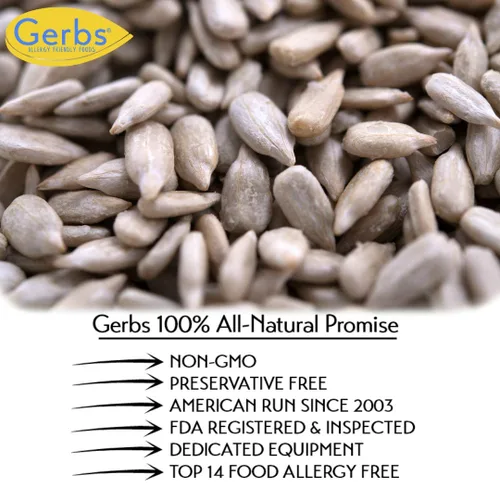 Miniatura 9 de GERBS, núcleos de semillas de girasol; sin Gluten, maní, árbol de nuez, soja, huevo, sésamo, mostaza, peces y crustáceos; 100 % naturales, veganos