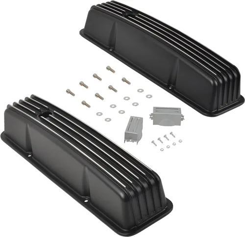 Miniatura 10 de Cubierta de válvula de motores de aluminio fundido con soportes de bobina compatible con GM LS LS1 LS2 LS3 LS6 5.3 6.0 - Negro