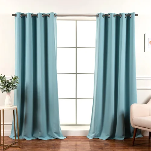 Miniatura 54 de Best Home Fashion Cortinas Opacas 2 Paneles - Tratamiento de Ventana con Aislamiento Térmico Premium Cortinas Opacas para Dormitorio - Parte Castaño