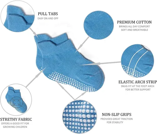 Miniatura 2 de Zaples - Calcetines altos hasta el tobillo para bebé con base antideslizante, unisex
