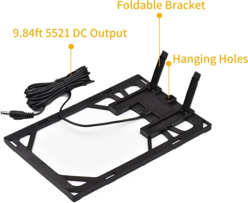 Miniatura 7 de Mini panel solar, 6W 12V panel solar para cámara de seguridad al aire libre célula solar con salida de CC de 10 pies DIY cargador de panel solar