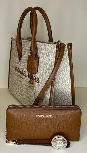 Miniatura 4 de Michael Kors Mirella MD EW - Bolsa de mano con logotipo grande continental y gancho para bolso