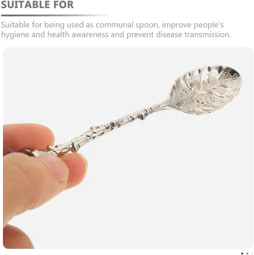 Miniatura 5 de HOMSFOU Juego de 2 cucharas de café de cristal, cucharas de postre para café expreso, cucharaditas versátiles para uso en el hogar, cocina