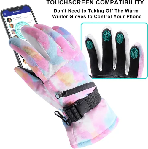 Miniatura 4 de Avicill Guantes de esquí para nieve, guantes de nieve para hombre, guantes de nieve impermeables para mujer, guantes de snowboard para exteriores