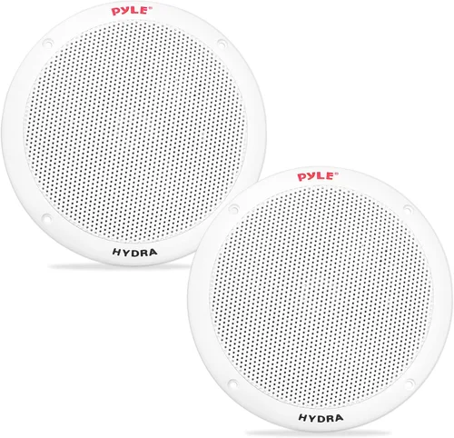 Miniatura 2 de Altavoces marinos duales de 6.5 pulgadas, sistema de sonido estéreo de audio de 2 vías con potencia de 400 vatios, 1 par, receptor marino blanco