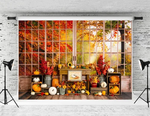 Miniatura 23 de Kate Fondo de fotografía para el día de Acción de Gracias, otoño, calabaza, decoración del hogar, fondo para niños, fiesta, estudio (7 x 5 pies)