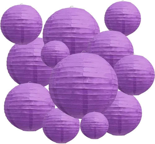 Miniatura 27 de 20 linternas de papel negras para fiestas, 6, 8, 10, 12 pulgadas, chinas, asiáticas, colgantes, redondas, para cumpleaños, bodas, Halloween