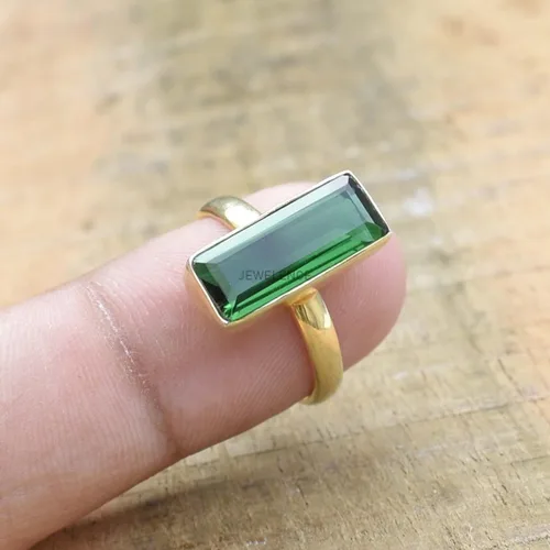 Miniatura 3 de Anillo de plata de ley maciza superpuesta de oro amarillo de 18 quilates para mujer, anillo de compromiso de plata esterlina, juego de bisel
