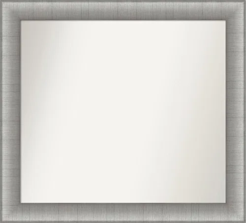 Miniatura 372 de Amanti Art Espejo de baño plateado para sobre fregadero, 28 x 47 pulgadas, espejo rectangular de plata imperial, marco de madera tradicional de gran