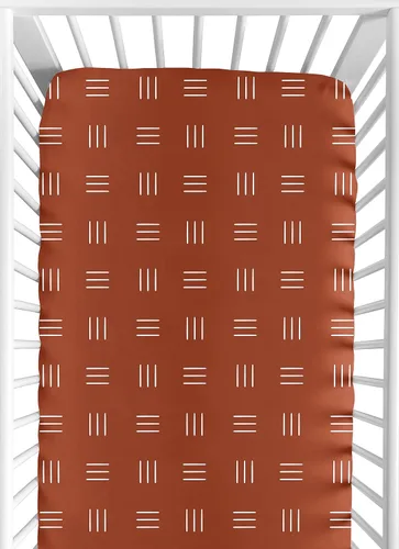 Miniatura 12 de Sweet Jojo Designs Azul oscuro Boho Mudcloth Sábana bajera para cuna para niño o niña, cama de bebé, cuarto de bebé, color azul pizarra y blanco