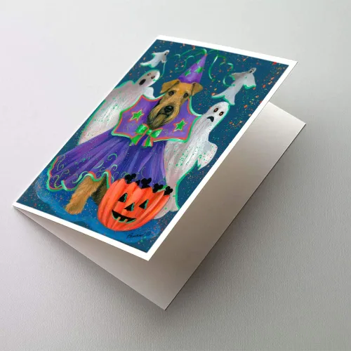 Miniatura 17 de Caroline's Treasures PPP3013GCA7P - Tarjetas de felicitación y sobres para mascotas de Basset Hound Teacher, paquete de 8 tarjetas en blanco