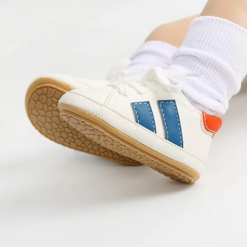 Miniatura 3 de SENIURIS Zapatos para bebés niños y niñas, suela de goma antideslizante, de piel sintética, zapatos para primeros pasos, zapatos de cuna para recién