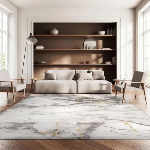 Miniatura 22 de SAFAVIEH Craft Collection Alfombra de Acento - 2' x 3', Gris y Azul, Diseño Contemporáneo, Resistente a las Manchas, Ideal para Áreas de Alto
