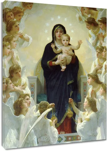 LB Lienzo decorativo para pared, diseño de ángel y paraíso de Cristo Jesús en el cielo, impresiones en lienzo cristianas para sala de estar,