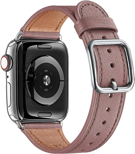 Miniatura 12 de MNBVCXZ Correas de cuero compatibles con Apple Watch para mujeres, correa de repuesto genuina para iWatch Series 11 10 9 8 7 6 5 4 3 2 1 SE 3 SE 2