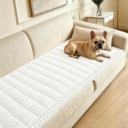 Miniatura 9 de Funda para sofá para perros lavable, fundas para sofá de 3 cojines no deslizantes, duraderas y peludas, funda para sofá apta para mascotas
