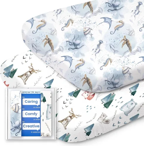 Miniatura 83 de Sábanas de dinosaurio para cuna para niños, sábana bajera ajustable de cuna suave de alta calidad, sábanas de bebé ultra transpirables, sábanas