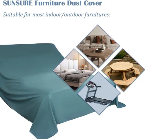 Miniatura 4 de SUNSURE Funda antipolvo para muebles para sofás, sillas, colchón de tamaño Queen, paño antipolvo para muebles de interior y exterior, cubierta