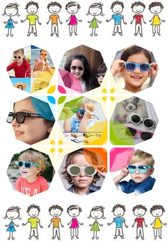 Miniatura 6 de FOURCHEN Clout Gafas de sol para niños Bold Retro Oval Round Lens