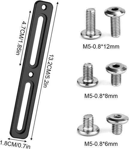 Miniatura 2 de Adaptador de jaula para botella de bicicleta, base de montaje B-RAD de aleación de aluminio ajustable en posición alterna, soportes de montaje