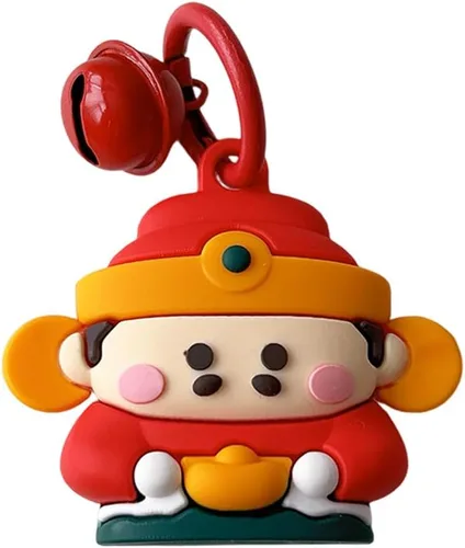 Miniatura 27 de Yatchen Bonita funda de silicona para AirTag 2021 Finder Fun 3D Cartoon Animal Anti Scratch Llavero Tracker Protector Bluetooth (Béisbol, 1 unidad)
