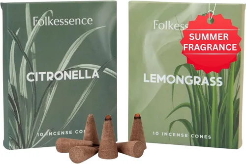 Miniatura 15 de Folkulture Conos de Incienso Perfumados Juego de 6 (120 Conos) con Porta Conos de Incienso Incienso de Lavanda, Palo Santo, Incienso de Sándalo