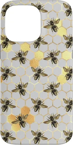 Miniatura 20 de iPhone 12 Pro Max Bumble Bee - Honeycomb Apicultor amarillo Abeja patrón caso