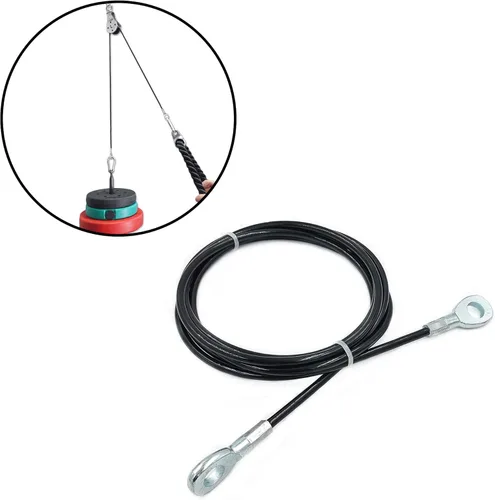 Miniatura 2 de J Bryant Fitness Cable de Repuesto para Gimnasio Polea de Fitness Gruesa de 5mm Cuerda de Alambre de Acero Resistente para Gimnasio en Casa