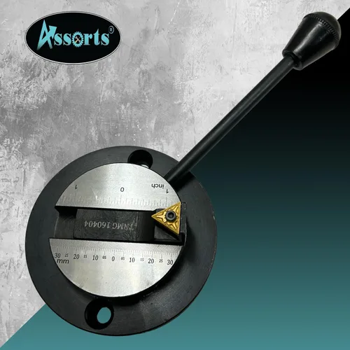 Miniatura 3 de Accesorio de torno de bola -Base ovalada con escala de tamaño-Broca doble Herramienta de torneado de radio de esfera de metal convexo y cóncavo Se