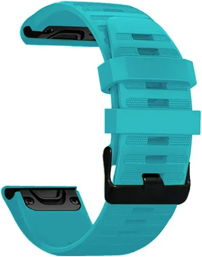 Miniatura 19 de AISPORTS Correa de silicona compatible con Garmin Fenix 7/7 Pro/6/6 Pro/5/5 Plus, correa de reloj de ajuste rápido de 0.866 pulgadas, correa Azul