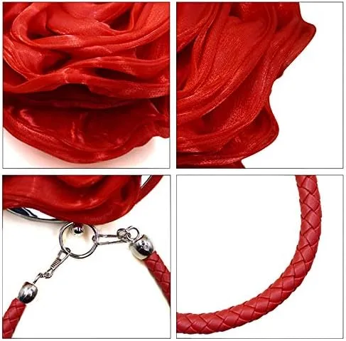 Miniatura 7 de Buddy - Bolso de mano de satén suave para mujer, con forma de rosa, para boda, fiesta