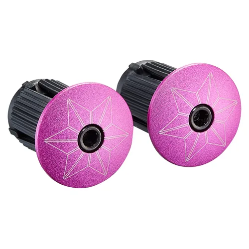 Miniatura 4 de SUPACAZ Bike BARTAPE, Super Sticky Kush, Star Fading, NEON Pink Plus ANO Pink Plugs