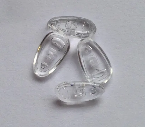 50 almohadillas para la nariz para gafas o lentes de ojos, antideslizantes, cómodas, duraderas, de silicona con forma de lágrima, adecuadas para 25