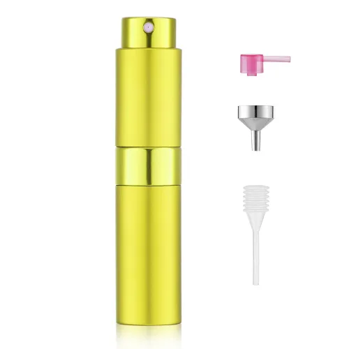 Miniatura 16 de LISAPACK Botella de spray de perfume de 8 ml con atomizador para viajes, dispensador de colonia recargable vacío, rociador portátil (Negro mate)